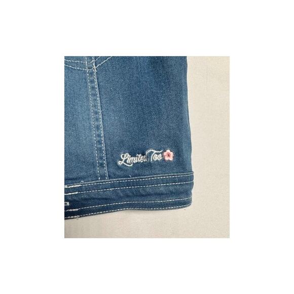 Limited Too Girls Denim Vest Size 3T – Sleeveless Jean Vest, Medium Wash - Picture 7 of 13
